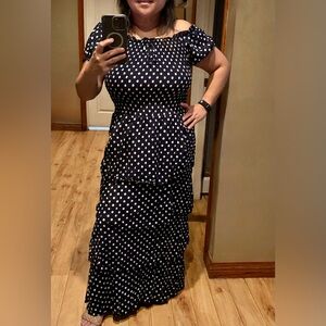 Polka Dot Maxi Dress